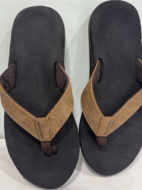 Men's Brown Comfort Flip Flops